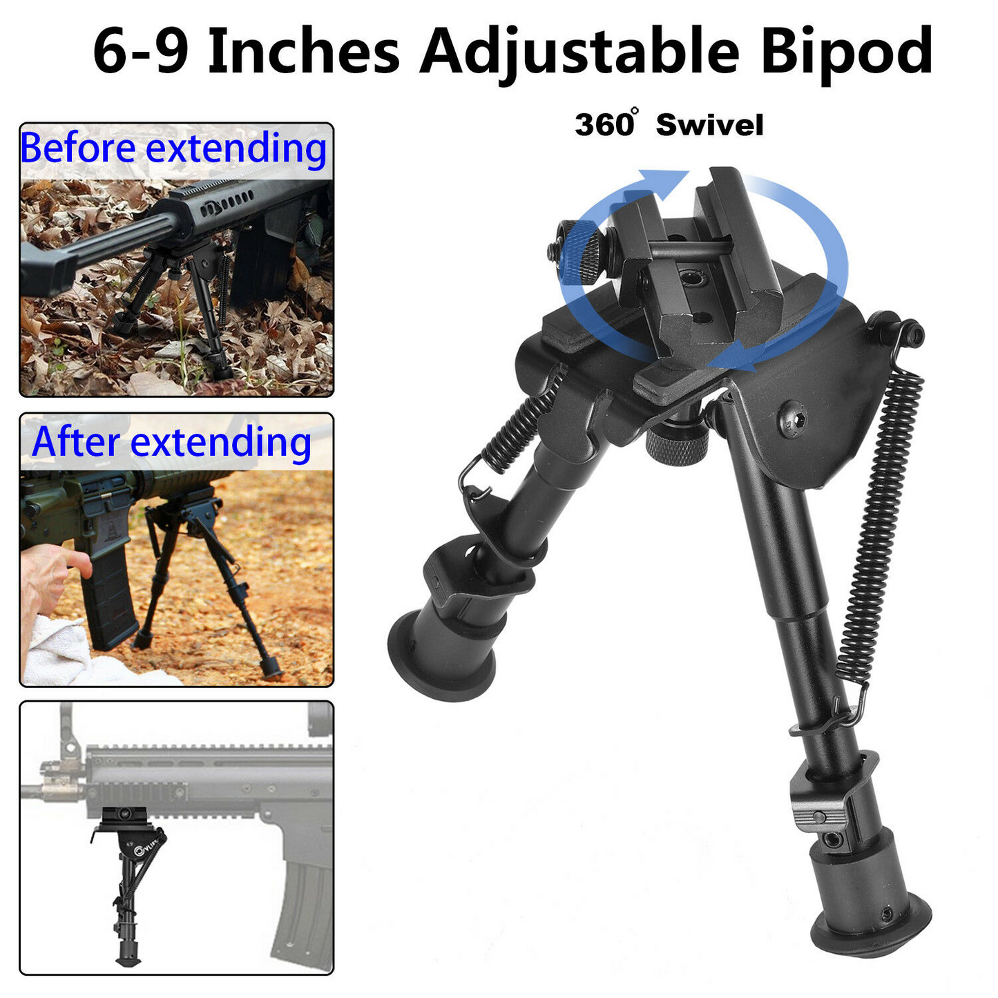 The AR-15 5 Piece Package w/ Illuminated Scope, Green Laser,Dot Sight, .223 Bore Sight and Bipod