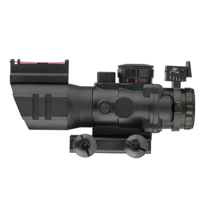 Compact 4x32 Illuminated Reticle Optic with Fiber Optic Front Sight