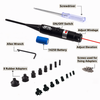 Tactical Red Laser Bore Sighter for .22 to .50 Caliber Scope