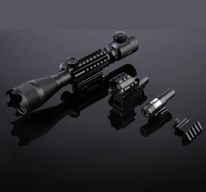 TAC-2: 4 Piece 4-16x50 Illuminated Reticle Scope Package