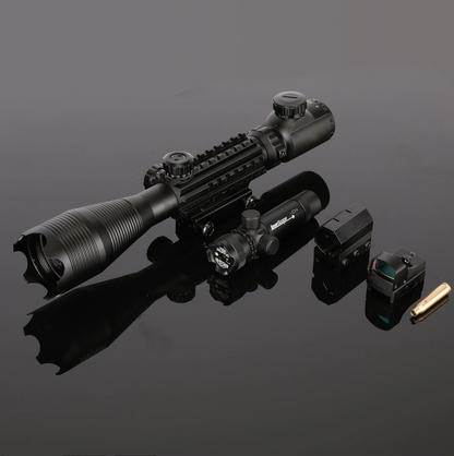 TAC-4: 4 Piece 4-16x50 Illuminated Reticle Scope Package