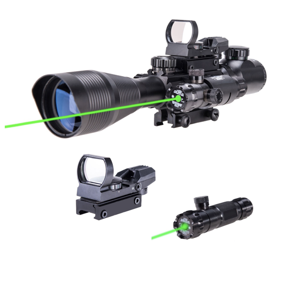 TAC-6: 4-12x50 Illuminated Reticle Scope Package