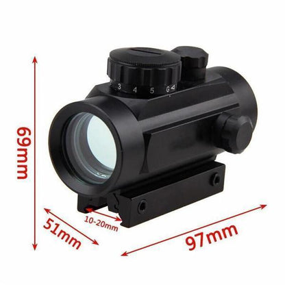 5 M.O.A Dot Red Green Dot 1X30RD Telescope Dot Scope Sight Tactical Airsoft Picatinny Mount For 11mm & 20mm Weaver Rail Hunting